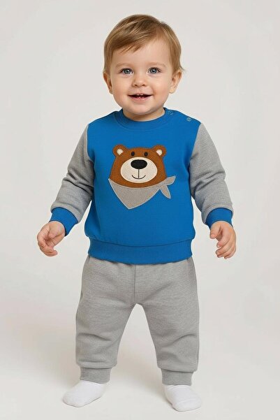 Bebelul Set bluzita cu pantaloni 100% Bumbac cu Ursuletul Vesel
