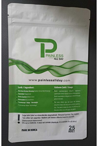 PAINLESS ALL DAY Paınless Ağrı Bandı & Likit Glukozamin 50 Günlük Destek