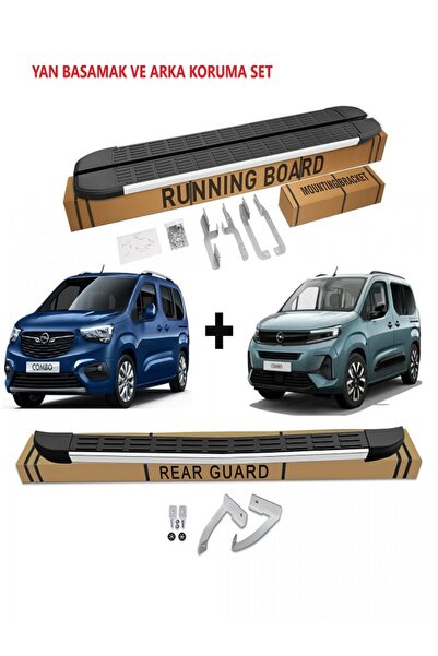 Dbc Online OPEL COMBO YAN BASAMAK VE ARKA KORUMA SET 2019 2020 2021 2022 2023...