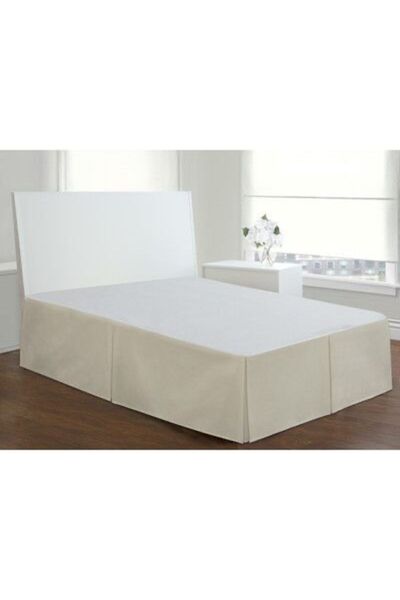 METİNEV Bej Renk Yırtmaçlı Dack Keten Baza Eteği