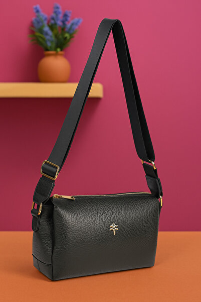 Jacquline Kadın Siyah Basic Omuz ve Çapraz Çanta