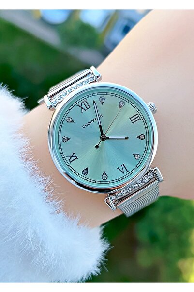 Weluxa Vintage Women's Wrist Watch with Silver Color Stone Steel Band