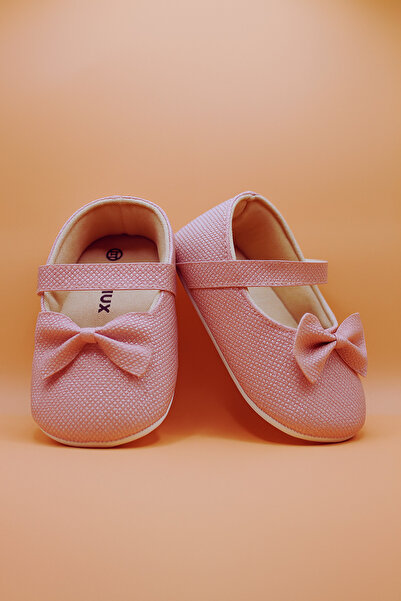 BEBLUXBABY Fiyonklu Simli Babet Bebek Ayakkabısı