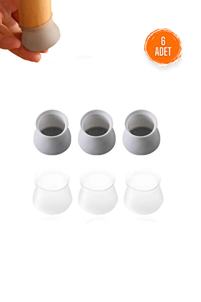 Beatitude Masa Sandalye Ayak Koruyucu 6'lı Silikon Sehpa Koltuk Karyola Sabitleyici Kaydırmaz Zemin Aparatı