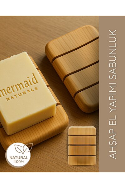 Mermaid NATURALS Ahşap El Yapımı Sabunluk