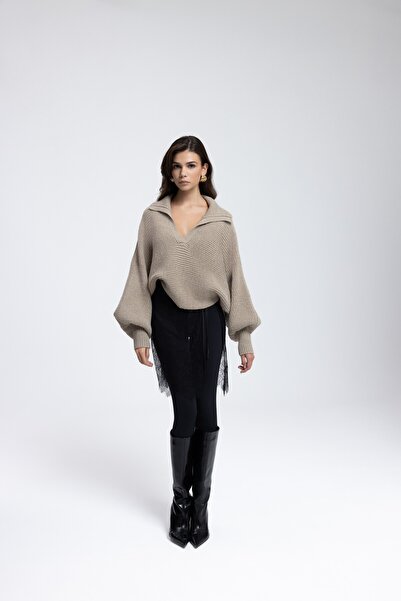 MAI STUDIOS CO. Пуловер с яка от норка Livia