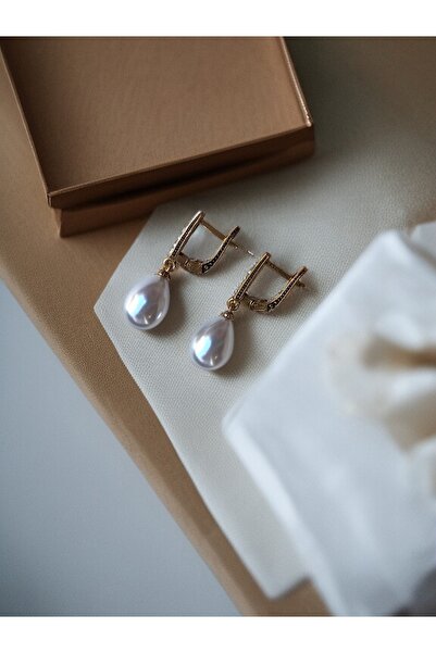 FAYRA ACCESSORIES Zirkon Taşlı Mayorka İnci Küpe