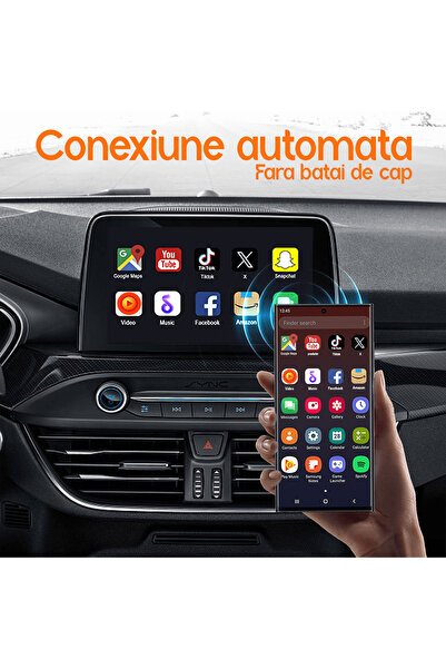 ALPACO Wireless CarPlay and Android Auto Adapter 5.8GHz, Bluetooth 5.3