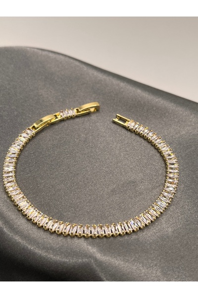 Asdomias Zarif Taşlı Kadın su yolu Çelik Bileklik