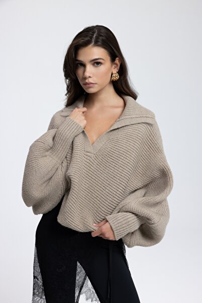 MAI STUDIOS CO. Пуловер с яка от норка Livia