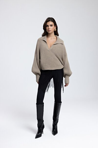 MAI STUDIOS CO. Пуловер с яка от норка Livia