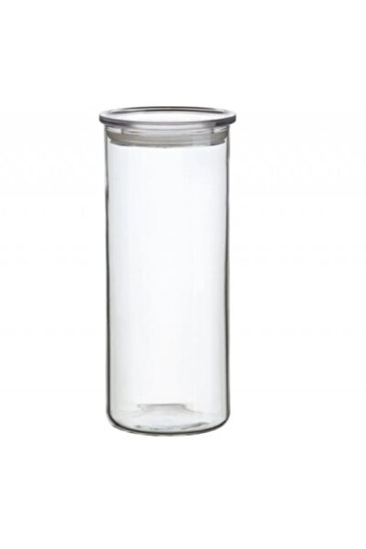 esdekor Simax 1.4L Borosilicate Glass Storage Container 96×233 mm 1 Piece – with Plastic Lid, Transparent