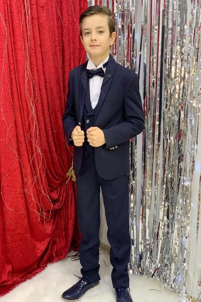 Mogi Boy's Groom's Classic Suit 20304 Navy Blue