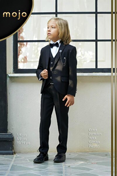 Mojo Bebek Mogi Erkek Çocuk Damatlık Set 20302 Siyah