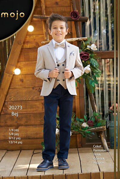 Mogi بدلة سترة رياضية للأولاد 20273 بيج