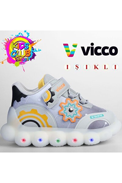 Vicco Port Orthopedic Sole Lighted Children's Boots Gray