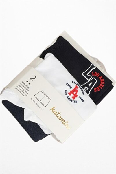 Katamino Boy's Embossed Pattern Double Boxer Set K128321 Navy Blue