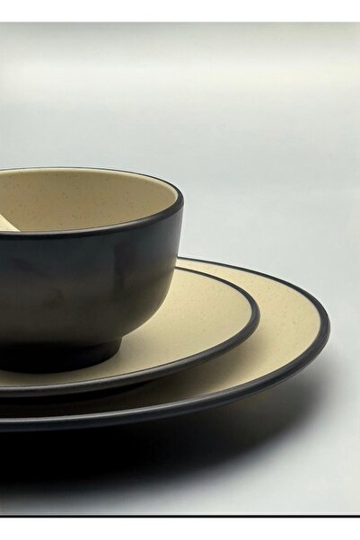 LANDREEN 4-piece dinnerware set for one person, made of premium melamine.