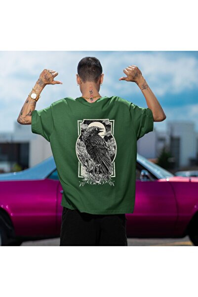 Koi Art Design Μπλουζάκι Unisex με στάμπα Raven Style Karga / Υπερμεγέθης / 9...