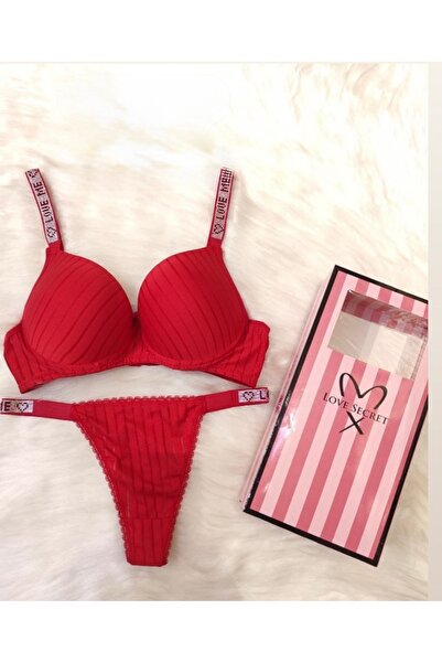 DEFORA Red Stone Supported Bra Set