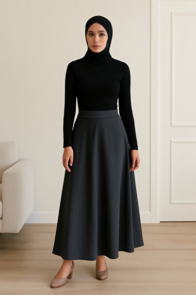 Lesa Wear Flowy Puff Flared Hijab Skirt