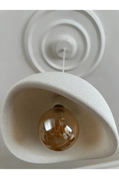 Lumiere Beton Görünümlü İskandinav &Bohem Tekli Avize (plastik)