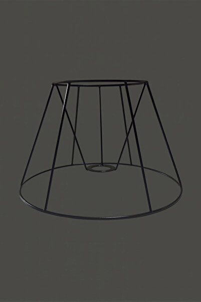 CONANA Conical Lampshade Wire, Skeleton Black Static Painted E27 (30 cm)
