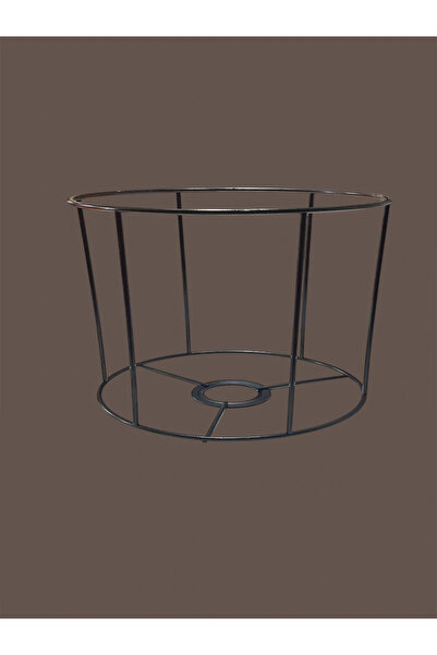 CONANA Cylinder Lampshade, Sconce Wire, Skeleton (Short Size) Black Static Painted E27 (20X15 cm)