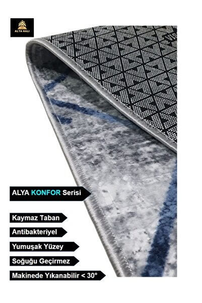 Alyahalı Bohem Tarzı mavi 3Lü YATAK Odası Takımı Jel Kaymaz Taban 1 adet 80x300 2 adet 80x150 ölçülerindedir