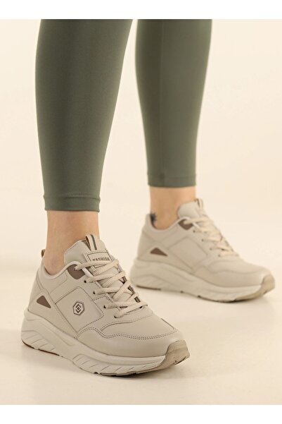Kocamanlar Ayakkabı Queen Step 2105 Unisex Sports Shoes Beige