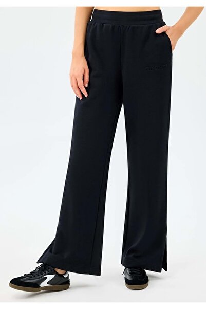 SKECHERS W Essential Wide Leg Regular Fit S2610010 Kadın Eşofman Altı SİYAH