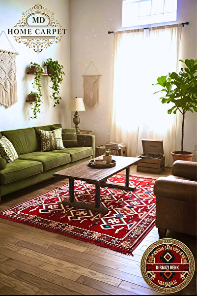 mdhomecarpet Anadolu Şark Köşesi Halısı - Otantik Kilim Desenli, Doğal Dokulu...