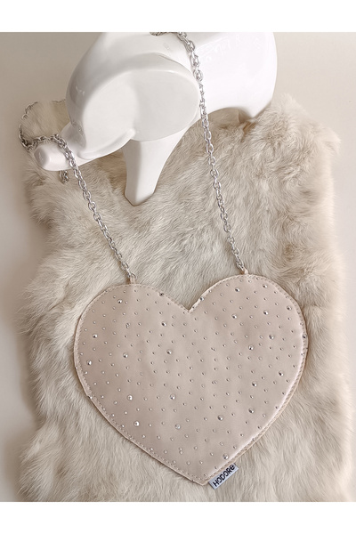 Hodore LoveBerry Дитяча сумка з камінцями, кремового кольору