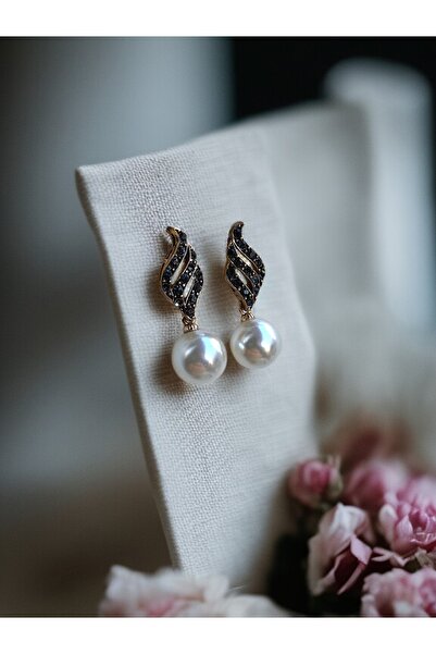 FAYRA ACCESSORIES Zirkon Taşlı Mayorka İnci Küpe