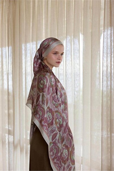 İpekhan Jardin Secret Collection Indian Voile Silk Shawl 5013-14