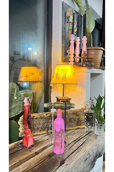 Woodlinity Taki askısı özel boş siseler üzerine geçme ahşap oyma obje taki se...