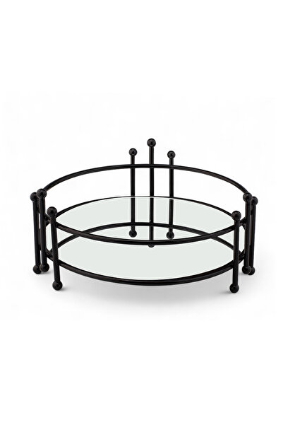 EVSTYLE Organizator de machiaj negru cu oglindă