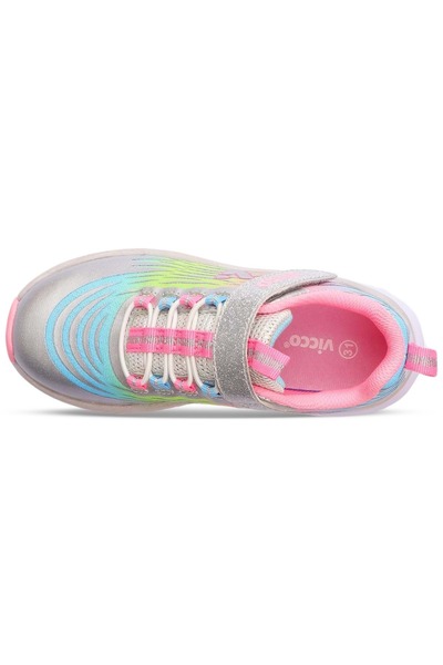 Vicco Maggie Lighted Orthopedic Children's Sports Shoes SILVER