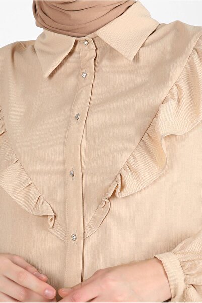 Alvina RIFFIR DETAIL BUTTONED BLUZ 43777