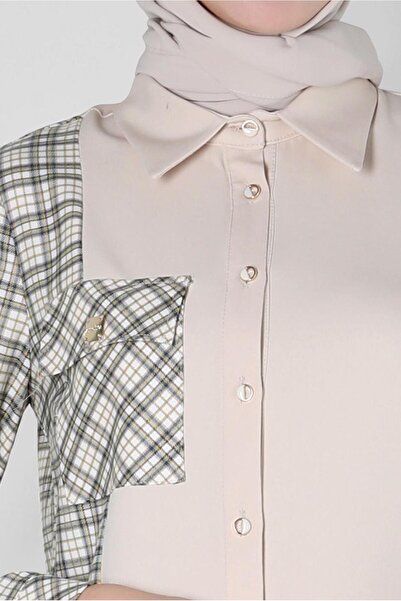 Alvina PLAID DETAILED SHIRT TUNIC 44152