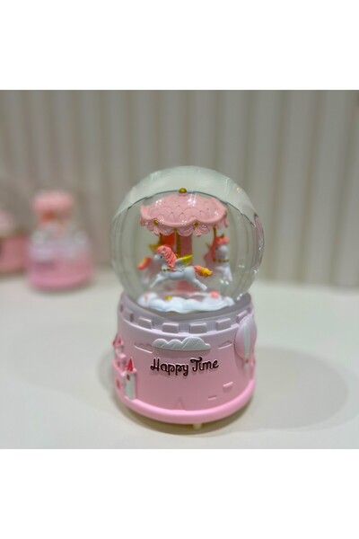 Taşmeran Atlı Karınca Motorlu Işıklı Müzikli Büyük Boy Kar Küresi Tky0408