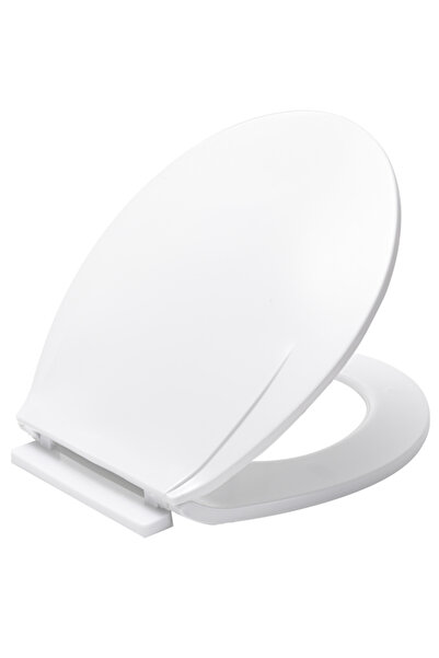 Lawazim غطاء مرحاض بيضاوي الشكل - غطاء مرحاض بلاستيكي مع مسامير للحمامات المن...