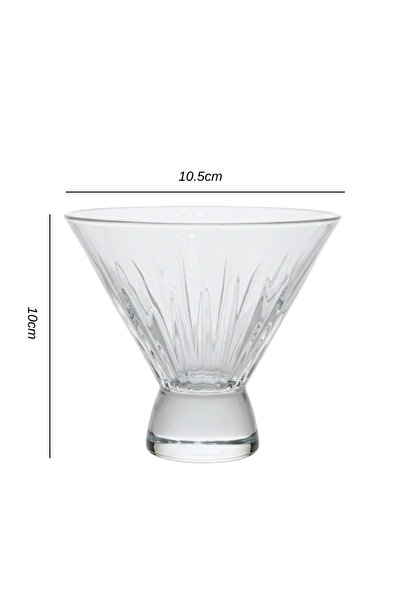 ALQANNAS 8-piece crystal glass yogurt dessert set with a fixed base