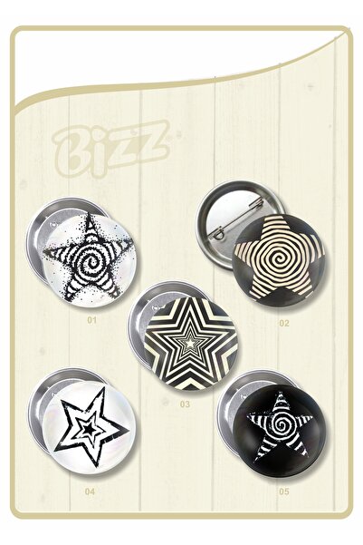 B Ajans Bizz Spiral Yıldız Rozet Seti -01 (TOPLAM 5 PARÇA)