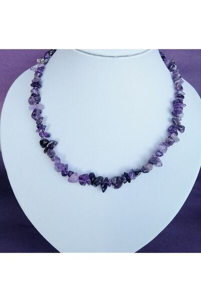 Gena stone سوار الجمشت - مجوهرات الحجر الطبيعي - الحجر الطبيعي المكسور للهواة...