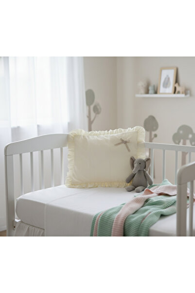 emira tasarım 100% Organic Cotton, Frilly Baby Pillow Case 35X45 cm