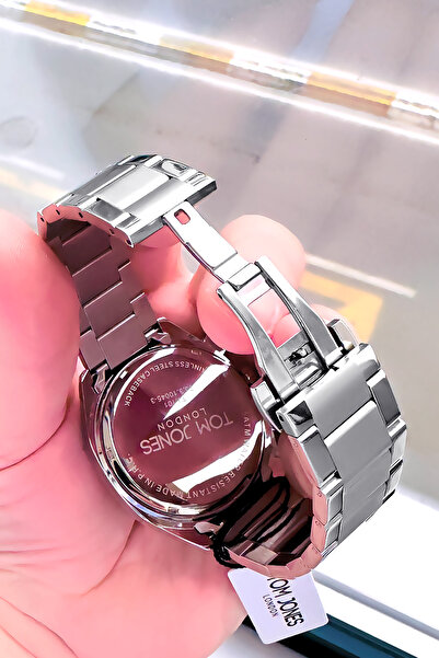 Tom Jones London Original Men's Wristwatch 3 Atm Water Resistant Silver Color Steel Band - Li Gnc4608C2