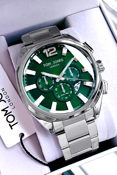 Tom Jones London Original Men's Wristwatch 3 Atm Water Resistant Silver Color Steel Band - Li Gnc4608C2