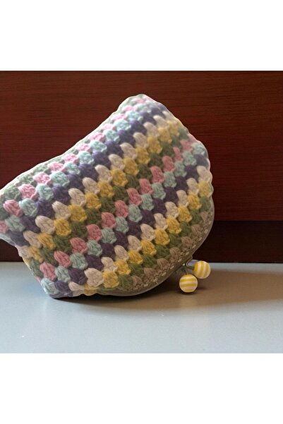 Talinhandmade محفظة نسائية محبوكة يدوياً متعددة الألوان