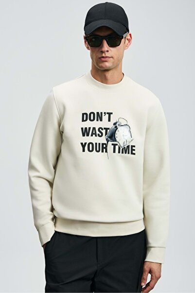 Lufian 112030173 Henry Men's Sweatshirt White